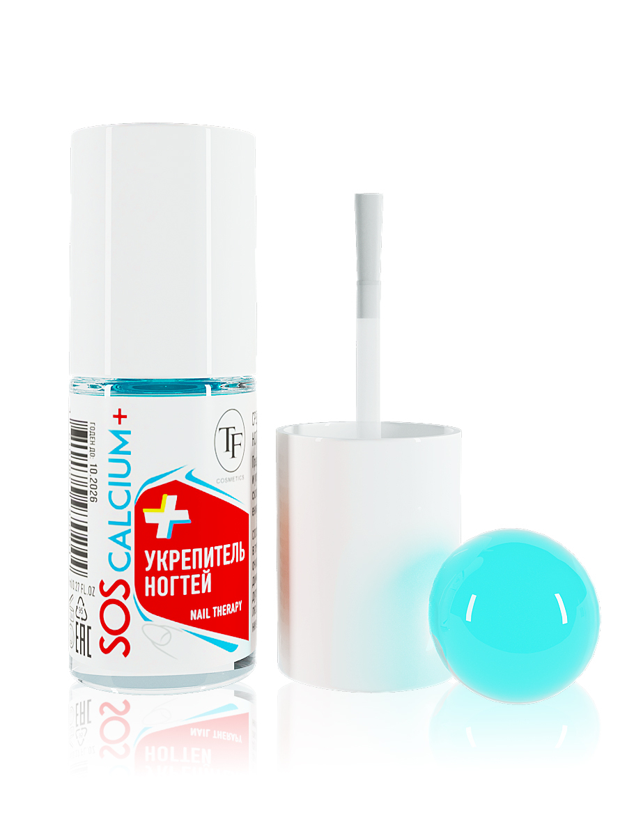 TF Средство № 2  для укрепления ногтей с кальцием "SOS CALCIUM+", 8ml