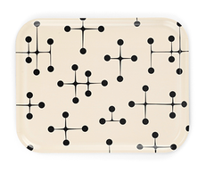 Поднос Classic Tray M VITRA фанера/ivori black 360х280 коллекция Dot Pattern light