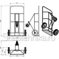 Тележка для бочек (бочкокат, цепь) КБ-2 (пневматические колеса)
