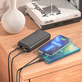 Внешний аккумулятор 20000 mAh c 2 USB + Type-C Hoco J101A с быстрой зарядкой 22.5W (Черный)