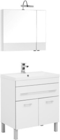 Aquanet 287659 Мебель для ванной  Верона 75 белый (напольный 1 ящик 2 дверцы)