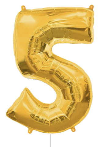 Цифра  «5» золото