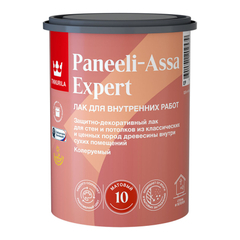 Лак TIK Paneeli-Assa Expert (Paneeli-Assa 10) интерьерный (0,9л) матовый