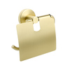 Бумагодержатель с крышкой золото-сатин Fixsen Comfort Gold (FX-87010)