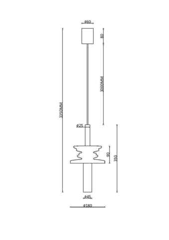 Подвесной светильник Maytoni Sound wave MOD255PL-01B2