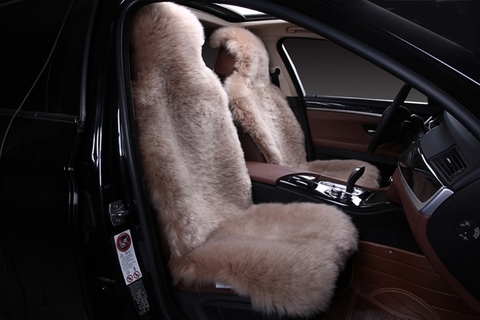Накидка на пер.сидение 1шт, Цельная шкура (Овчина) Длинный ворс (Австралия)