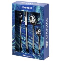 Набор столовых приборов нерж сталь, 24 пр, Daniks, Element