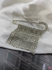 Брошь серебристая 