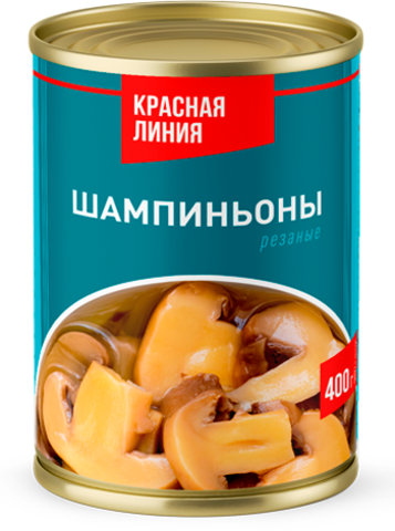 Консервы грибные стерилизованные грибы шампиньоны резаные 400г