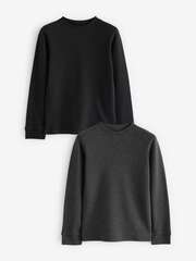 Лонгслив с термо-эффектом для мальчика Next Q55-696, 2 шт., Черный, Темно-серый