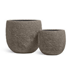 Кашпо TREEZ Effectory - Terra - Чаша classic - Серый беж