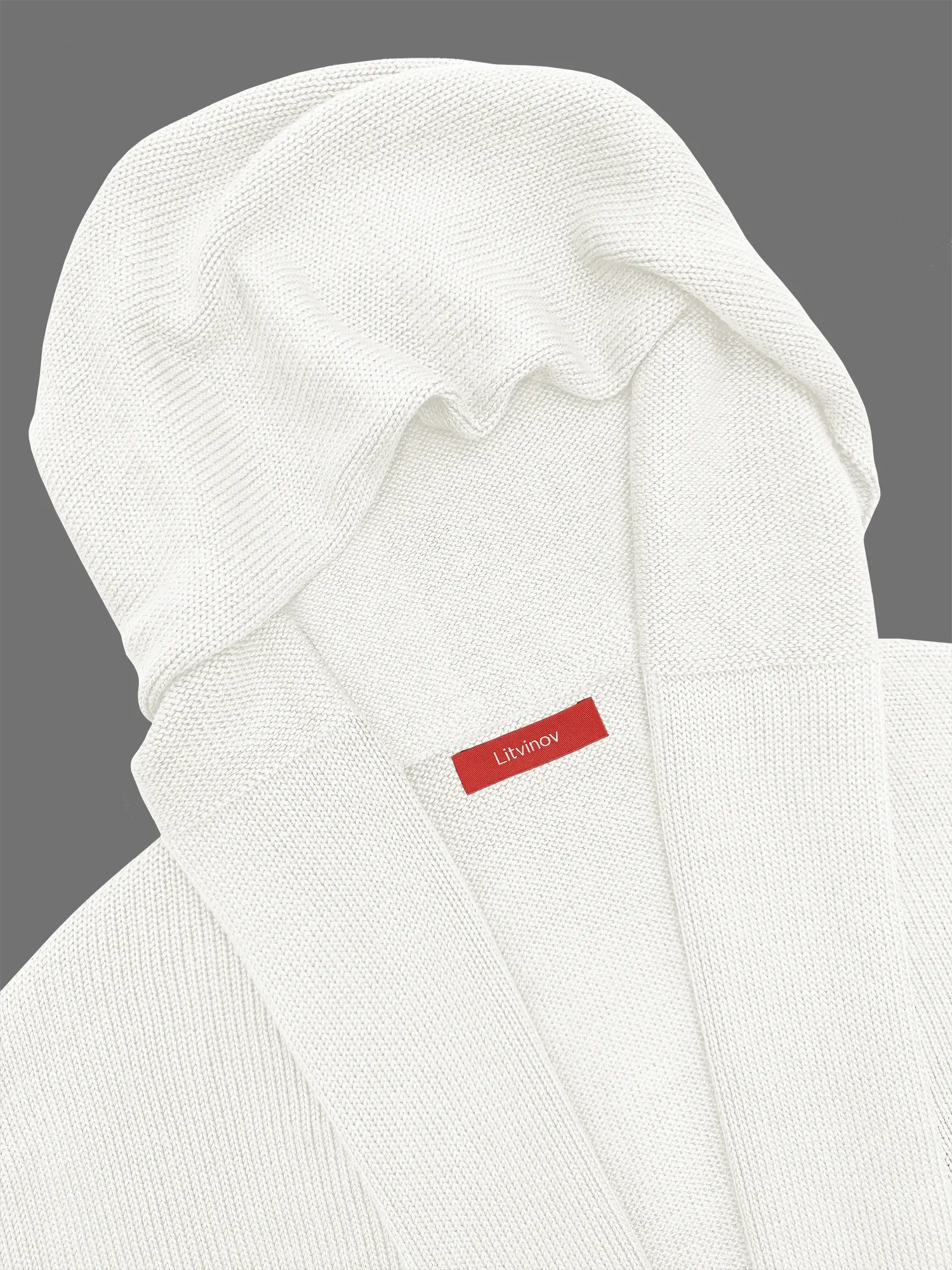 Кардиган с капюшоном из шелка