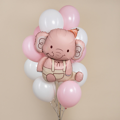 К Фигура, Слоник в колпачке, Розовый, 35''/89 см, 1 шт.