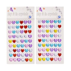 
          Наклейки-стразы Alingar, акриловые, "Радужные сердечки", пакет с европодвесом