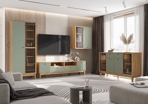 Гостиная Оливия (AGT) Олива софт, Дуб Крафт