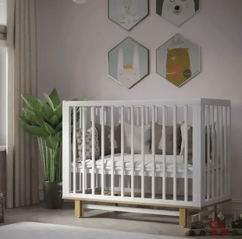 Кроватка детская Incanto PAPI , автоспинка, маятник, цвет БЕЛЫЙ/БУК