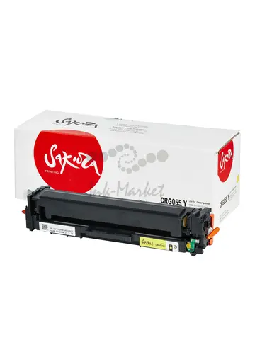 Картридж Sakura 055Y (3013C002) для Canon LBP664Cx/ LBP663Cdw/ MF746Cx/ MF744Cdw/ MF742Cdw, желтый, 2100 к.