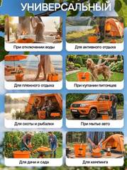 Душ летний портативный аккумуляторный туристический походный душ для дачи для бани