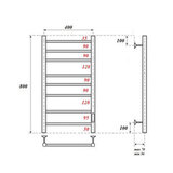 Полотенцесушитель электрический Point PN10848 П8 400x800 диммер справа, хром