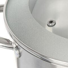 Кастрюля нерж, 3 л, с крыш, крышка стекло, Daniks, Перл, GS-01205-18, индукц