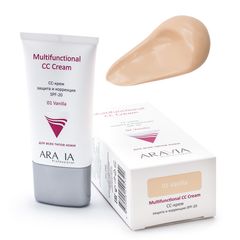 СС-крем защитный SPF-20 Multifunctional CC Cream, Vanilla 01, 50 мл, ARAVIA Professional