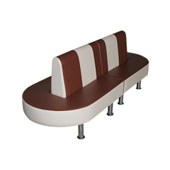 «Диван овальный - составной» коричнево-бежевый