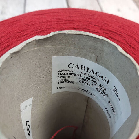 Кашемир 2/28 CARIAGGI / CASHMERE 100 темно-красный