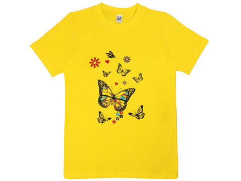18059-1 футболка для девочек, желтая