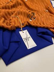 Костюмно-плательная однотонная шерсть с шелком (Piacenza, 88%шерсть/12%шелк, Ослепительный синий цвет, 143, 179 гр/м2)