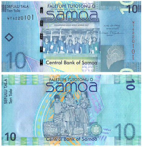 Банкнота 10 тала 2008 год. Самоа. UNC