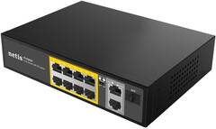 Netis P110GH 10-портовый неуправляемый PoE+ коммутатор 2*Gigabit Ethernet Uplink / 8*FE PoE+ 802.3af/802.3at / SFP порт