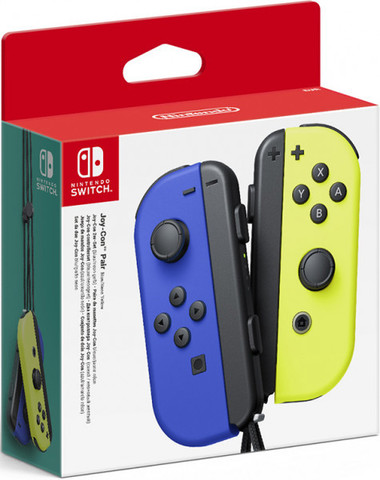 Набор геймпадов Joy-Con (Nintendo Switch, неоновый синий / неоновый желтый)