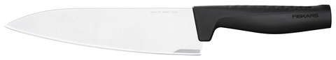 Нож кухонный Fiskars Hard Edge (1051747) стальной разделочный лезв.200мм прямая заточка черный