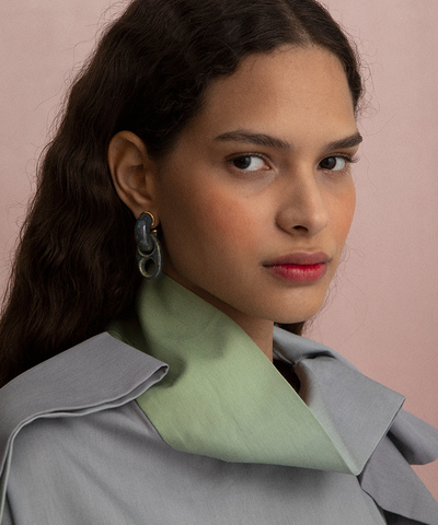 Серьги PORCELAIN LINK HOOP