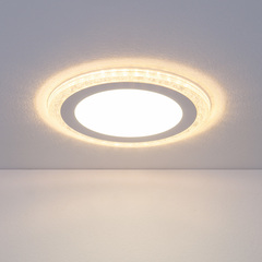 Встраиваемый потолочный светодиодный светильник Elektrostandard DLR024 10W 4200K Белый