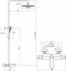 Ravak X070163 Душевая стойка с термостатическим смесителем для ванны и ручным душем Termo 300 TE 092.01/150 хром