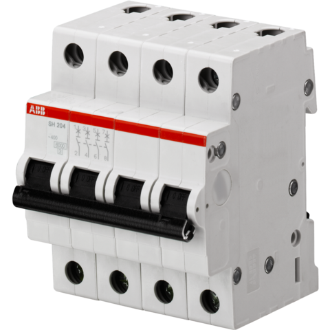 Автоматический выключатель 4-полюсный 6 A, тип C, 4,5 кА SH204L C6. ABB. 2CDS244001R0064