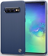 Чехол для Samsung Galaxy S10 Plus цвет Blue (синий), серия Bevel от Caseport