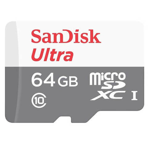 Карта памяти microSDXC 64GB SanDisk Class 10 Ultra (SD адаптер) UHS-I 100MB/s