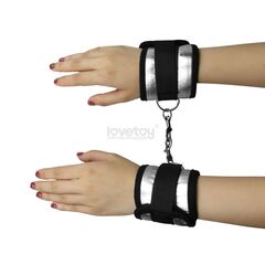 Серебристо-черные наручники Struggle My Handcuff - 