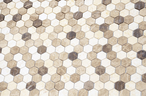 Мозаика Pietrine Hexagonal - Pietra Mix 1 матовая 28,5x30,5х0,6 см (чип 18х30х6 мм)