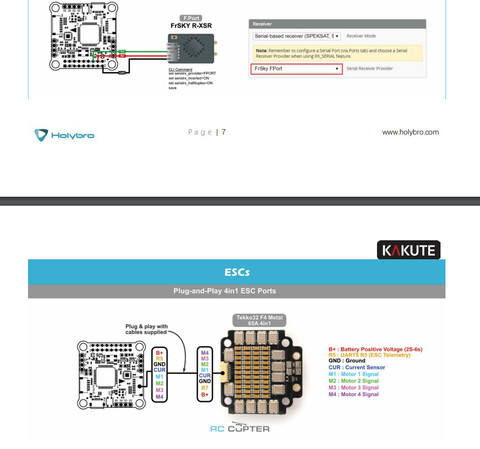 Полётный контроллер Holybro Kakute F4 V2.3 + ESC Tekko32 F4 50A