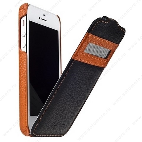 Чехол-флип Melkco для iPhone SE/ 5s/ 5 Leather Case Jacka ID Light Type (Orange/Black LC)