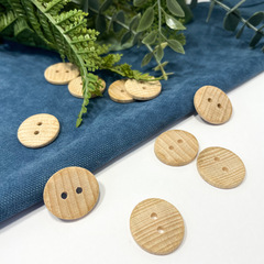 Пуговицы деревянные круглые, размер 2,3 см, цвет натуральный, дерево, набор 10 штук.
