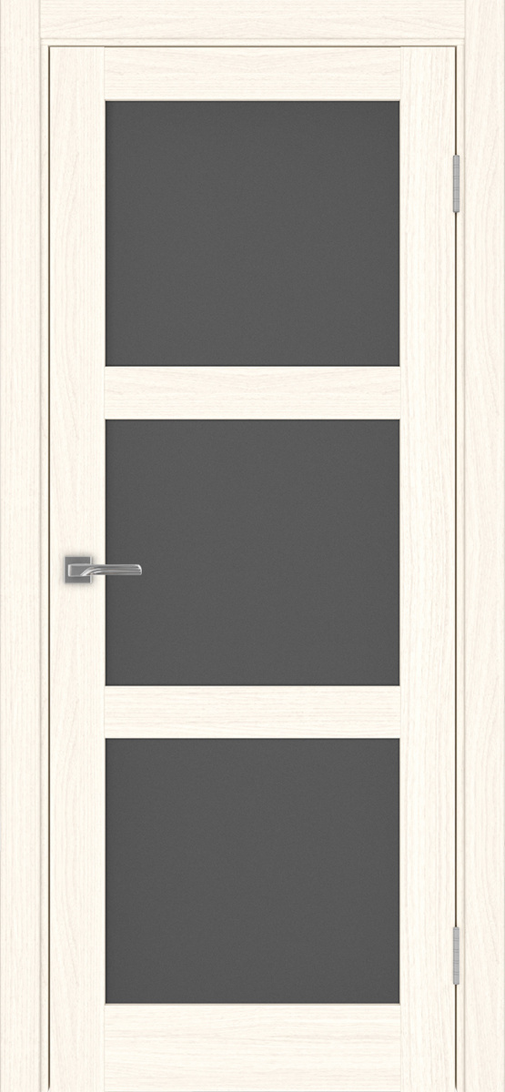 Дверь межкомнатная Оптима Порте Турин 530.222, цвет светлый ясень, экошпон, стекло графит