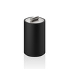 Decor Walther 0971365 Decor Walther Black Stone DMD M Баночка универсальная 13x8см, с крышкой, цвет: черный матовый / сталь матовая
