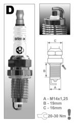 Свечи BRISK Super Forte 2110 16-клап. (4шт) Чехия SUPER FORTE / 1288 / DOR15YC1 /
