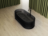 Abber AT9708Onyx прозрачная ванна из полиэфирной смолы 170x75x55