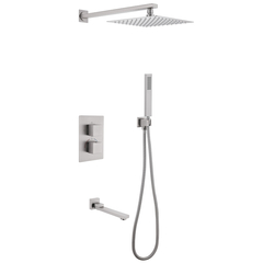 Abber AF8250SP Душевая система Abber Daheim AF8250SP скрытого монтажа с изливом, термостат, сатин фото