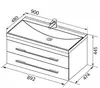Aquanet 172336 Компл.2 - Тумба Верона 90 цв.черный (172336)